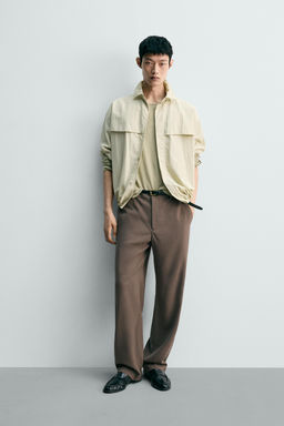 PANTAL?N FLUIDO RELAXED FIT / Gris claro