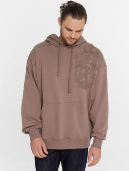 Худи мужское в таупово-бежевом цвете тауп +печать 121867-1 - Mark formelle фото 2