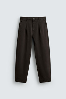 RELAXED FIT PLEATED TROUSERS - Zara фото 15