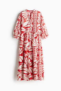 Vestido escalonado de corte midi