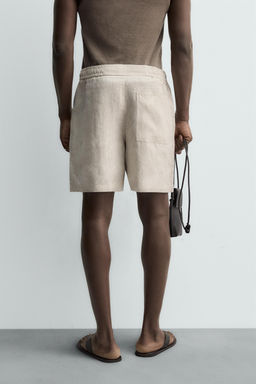 100% LINEN RELAXED FIT BERMUDA SHORTS - Zara фото 21