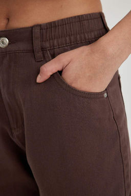 Брюки Cool Jogger стандартного кроя из габардина из 100 % хлопка - Defacto фото 5