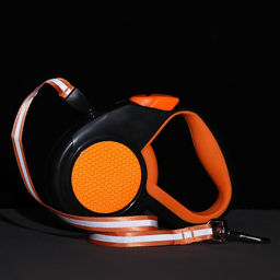 Рулетка Пижон светоотражающая, 5 м, до 25 кг, трос, прорезиненная ручка, оранжевая  фото 6