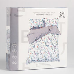 Постельное бельё Этель Дуэт Тропический сад 143х215 см-2 шт, 220х240 см, 50х70 см -2 шт, поплин  фото 7