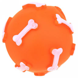 Игрушка для собаки Мячик д8см, с пищалкой, ПВХ, на картоне, цвета микс (Китай)