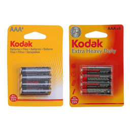 Цена за 2 шт. Батарейка солевая Kodak Super Extra Heavy Duty, AAA, R03-4BL, 1.5 В, блистер, 4 шт.