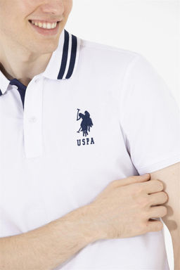 U. S. Polo Assn Мужская белая базовая футболка с воротником-поло - U.s. polo assn фото 14