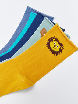 Desenli Erkek ?ocuk Soket ?orap 5li - Waikiki фото 3