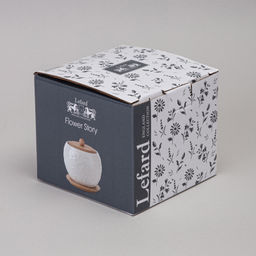 БАНКА LEFARD FLOWERS STORY С ДЕРЕВ. КРЫШКОЙ НА ДЕР. ПОДСТАВКЕ 12*11 СМ 550 МЛ  фото 2