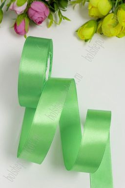 Лента атласная 2,5 см*25 ярд (SF-1357) светло-зеленый №052