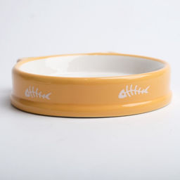 Миска керамическая Голова кота 200 мл - 15153.5 см, белая/жёлтая - Пижон фото 5