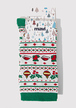 Ekru Soket Corap - Mavi фото 3