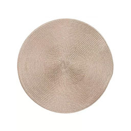 Салфетка для стола полимер, 38х38 см, круглая, бежевая, Y4-7314 (453854)