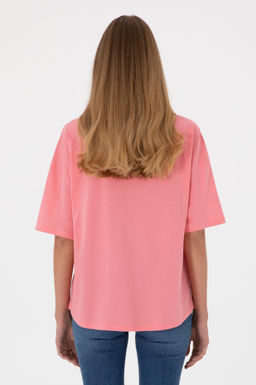 Kad_n Pembe Oversize Bisiklet Yaka Ti__rt Sepette S_rpriz _ndirim - U.s. polo assn фото 6