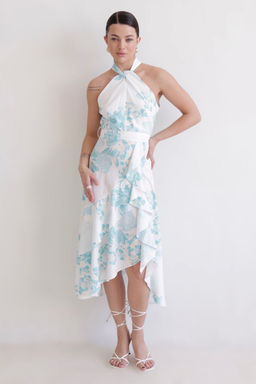 Martichelli Платье с голубым цветочным принтом  фото 10