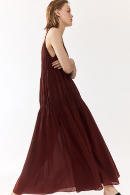 Vestido fruncido con tirantes espagueti - H&m фото 2