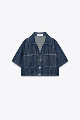 Z1975 SHORT DENIM SHIRT - Zara фото 5