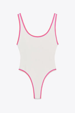 CONTRAST PLAIN SWIMSUIT - Zara фото 6