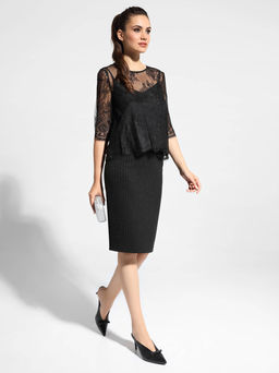 CONTE Черная вечерняя блузка LBL 1060 royal black