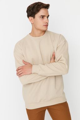 TRENDYOL MAN Lacivert Oversize/Genis Kesim S?rt Bask?l? Ici Polar/S?cak Tutan Pamuk Sweatshirt TMNAW22SW0796 - Trendyolmilla фото 2