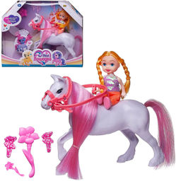Игровой набор ABtoys Моя лошадка Лошадка и девочка-наездница 3 вида фото 6