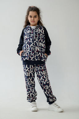 Костюм подростковый из футера 2-хн джемпер и брюки SportLand буквы - Амадэль фото 5