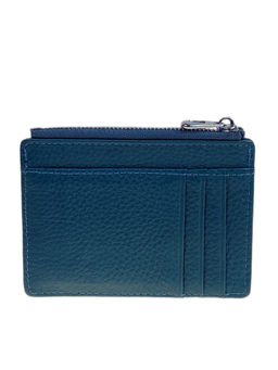 Картхолдер женский из натуральной кожи для пластиковых карт, цвет синий - Greta фото 2