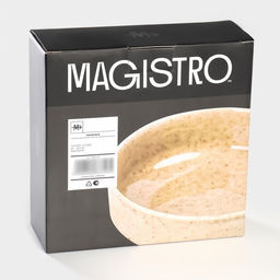 Тарелка глубокая Magistro Stone, d=18 см, фарфор, бежевая