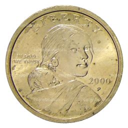 1 доллар 2000 года P США Сакагавея Парящий Орел