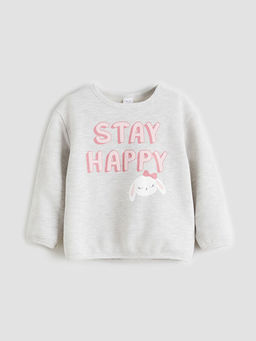 Bisiklet Yaka K?z Bebek Sweatshirt ve Tayt 2li