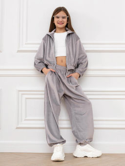 Костюм для девочек Элис Серый М-06КД MODAMICA