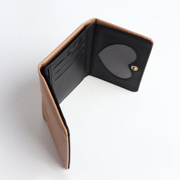 Кошелёк на кнопке, бежевый