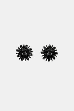 FLOWER RHINESTONE EARRINGS - Zara фото 4