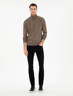 Vizon Melanj Slim Fit Bal_k__ Yaka Triko Kazak - Pierre cardin фото 4