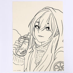 Набор для скетчинга Девочка и птица, на акварельной бумаге - Школа талантов фото 4