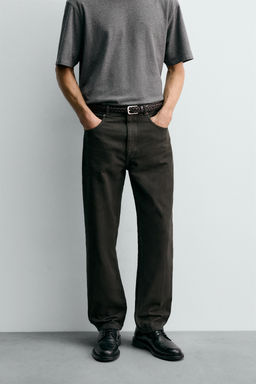 TEXTURED STRAIGHT-LEG TROUSERS - Zara фото 2
