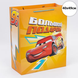 Пакет подарочный, 40 х 49 х 19 см Большой подарок, Тачки - Disney фото 3