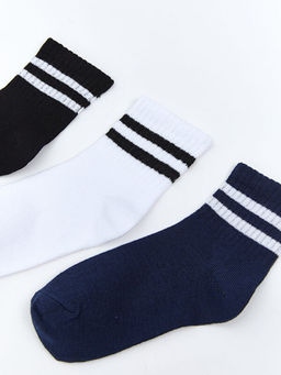 ?izgili Erkek ?ocuk Soket ?orap 3l?