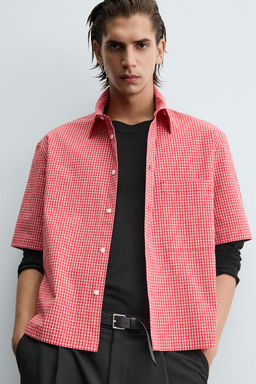CHECKED RELAXED FIT SHIRT - Zara фото 5