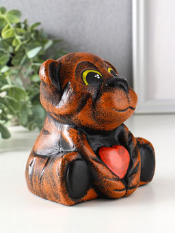 Копилка для денег Тигрёнок с сердцем, гипс, 14.5?13.5?13 см