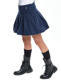 Юбка текстильная синяя в школу UD 0504 синий - Mini maxi фото 2