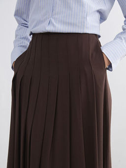 Beli Lastikli Pileli Etek