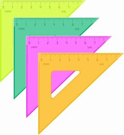 Треугольник 7см 45 СТАММ "Neon" (ТК22) прозрачный неоновый, ассорти