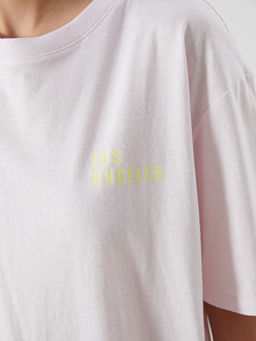 Los Angeles Bask?l? Oversize Kad?n Ti??rt