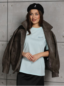 Футболка "Грета" Голубой Женская