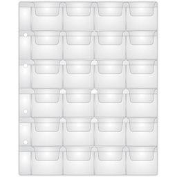Цена за 2 шт. Лист для альбома 200*250мм "Optima" на 24 монеты 44*40мм (215472, "OfficeSpace") 120мкм