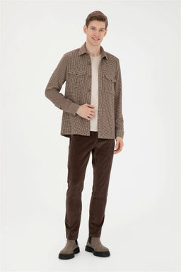 Мужская рубашка с длинным рукавом кокосового цвета - U.s. polo assn фото 4