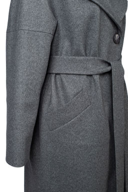 Пальто женское демисезонное (пояс) - El podio фото 11
