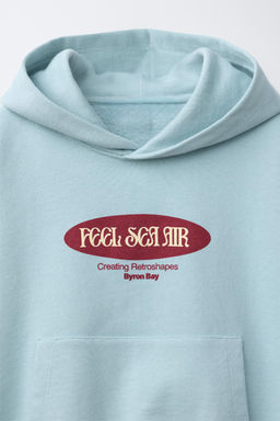 SUDADERA CAPUCHA ESTAMPADO SURF / Azul cielo - Zara фото 2