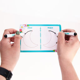 Нейропсихологический набор пиши-стирай Рисуй двумя руками. Шаг 1, 20 карт, Маша и Медведь фото 3